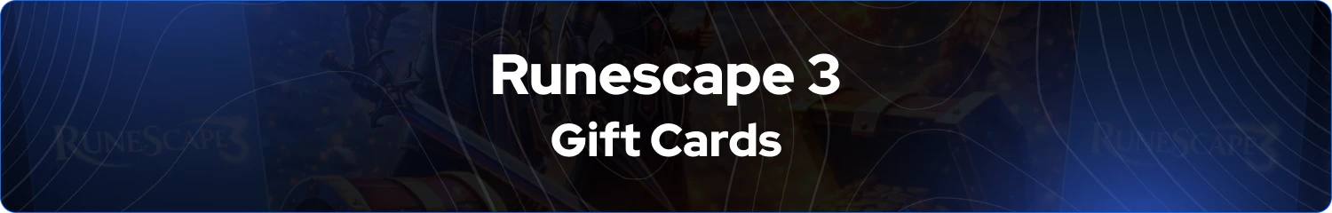 Banner de Tarjetas de Regalo de RuneScape