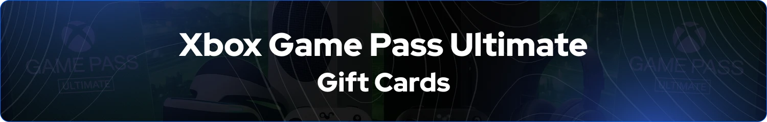 banner de tarjetas regalo Xbox Game Pass Ultimate