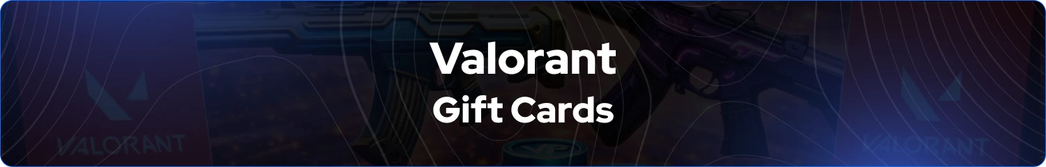 banner de tarjetas de regalo de Valorant