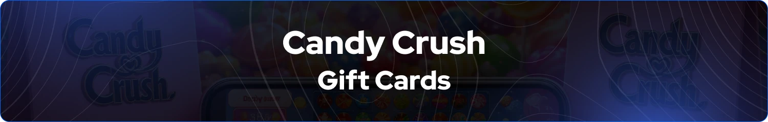 banner de tarjetas de regalo de Candy Crush