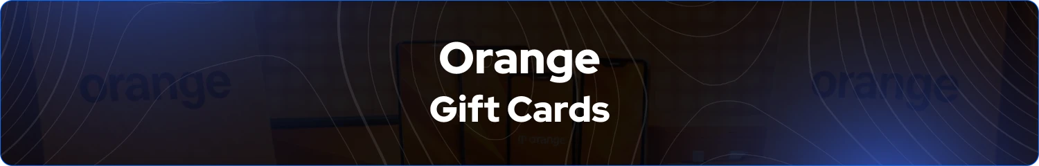 Banner de tarjetas regalo Orange