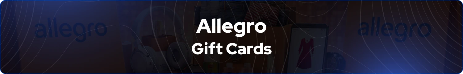 Banner de tarjetas de regalo Allegro