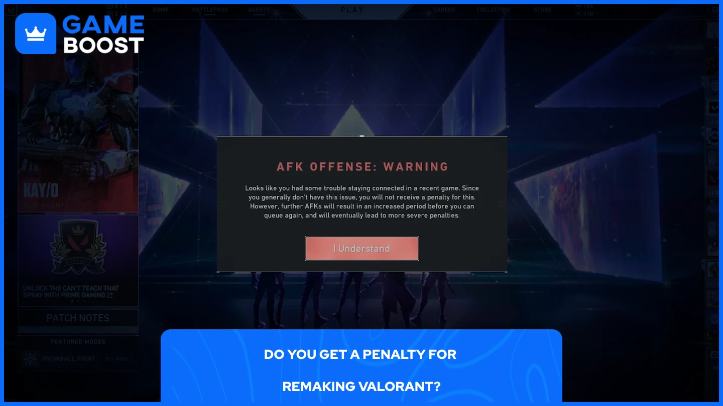 valorant AFK違反警告