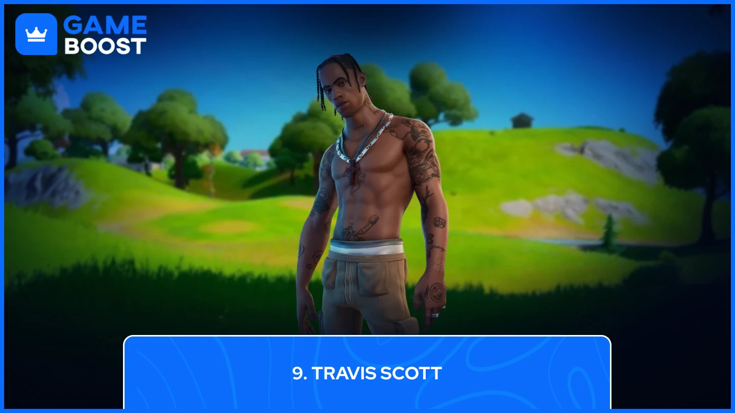 una foto della skin di travis scott in fortnite