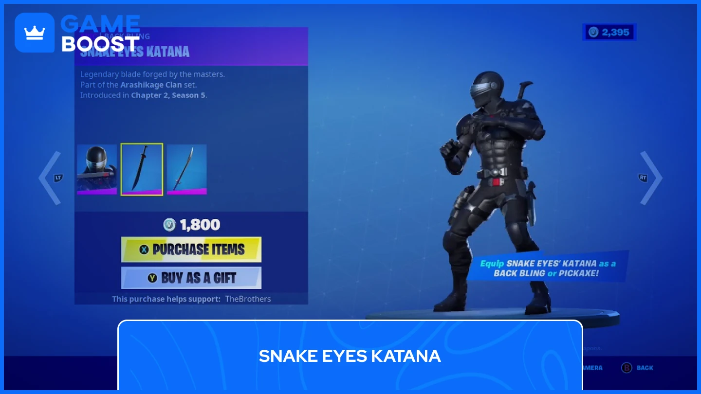 piccone Fortnite Snake Eyes Katana