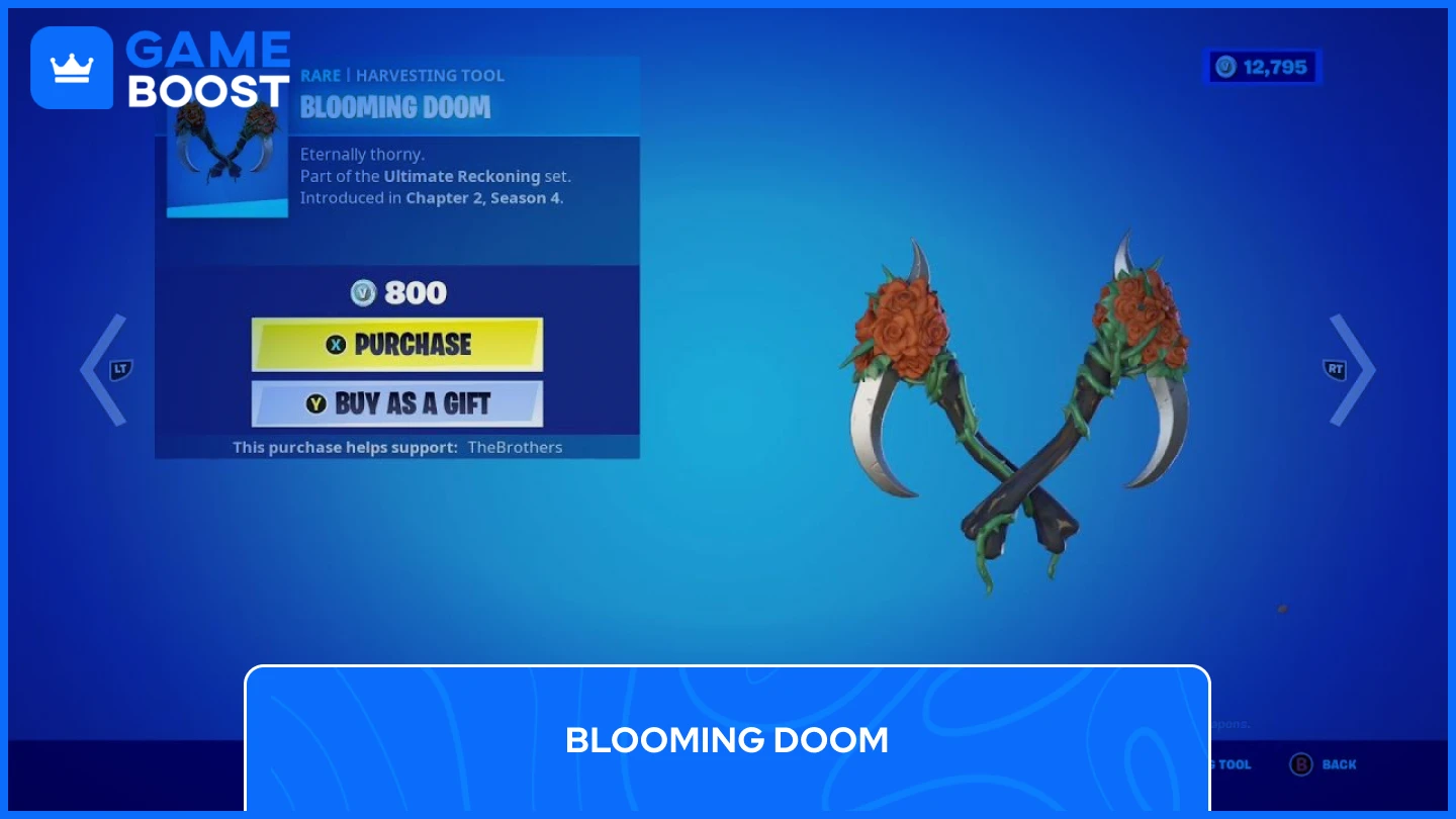 Piccone Blooming Doom di Fortnite