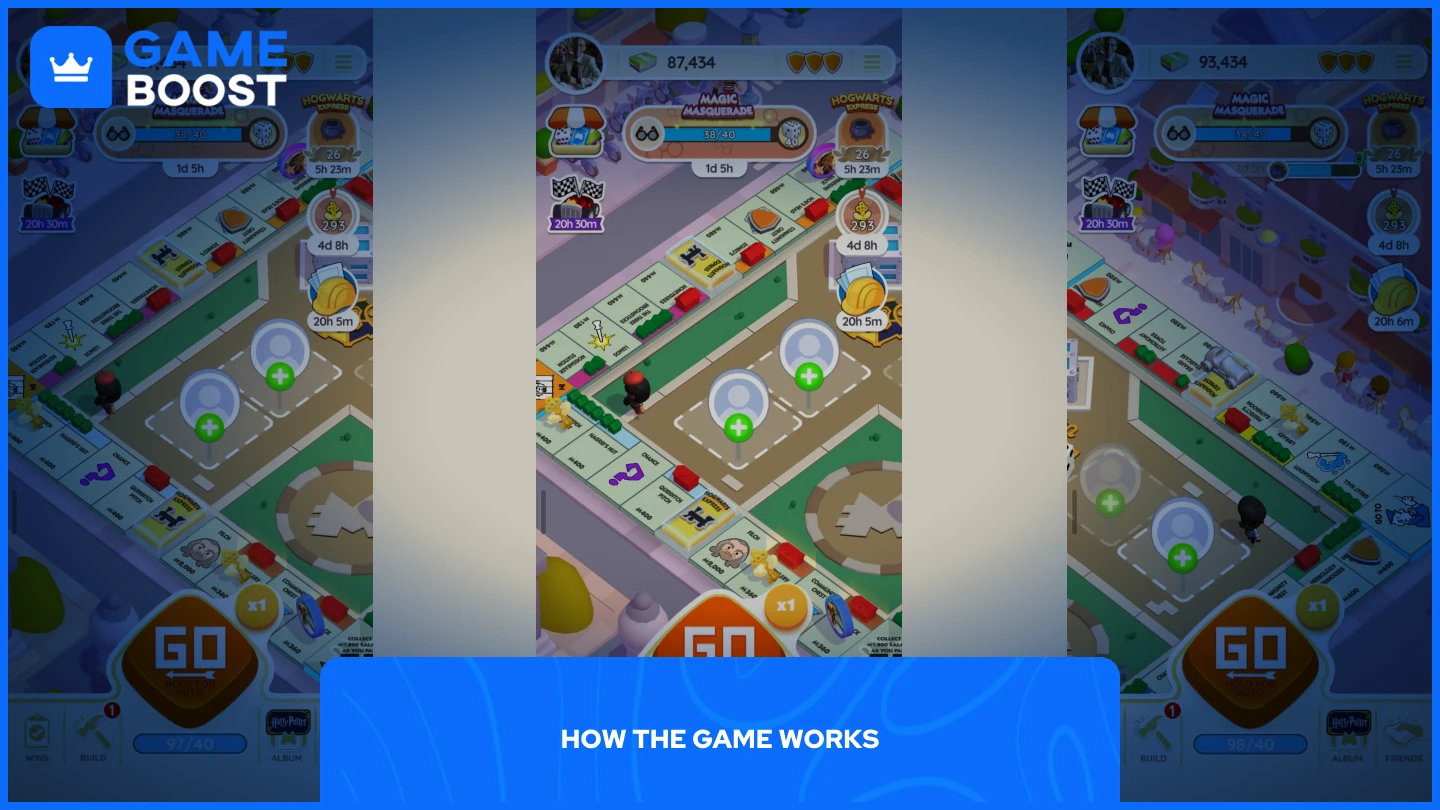 une image du plateau de Monopoly Go