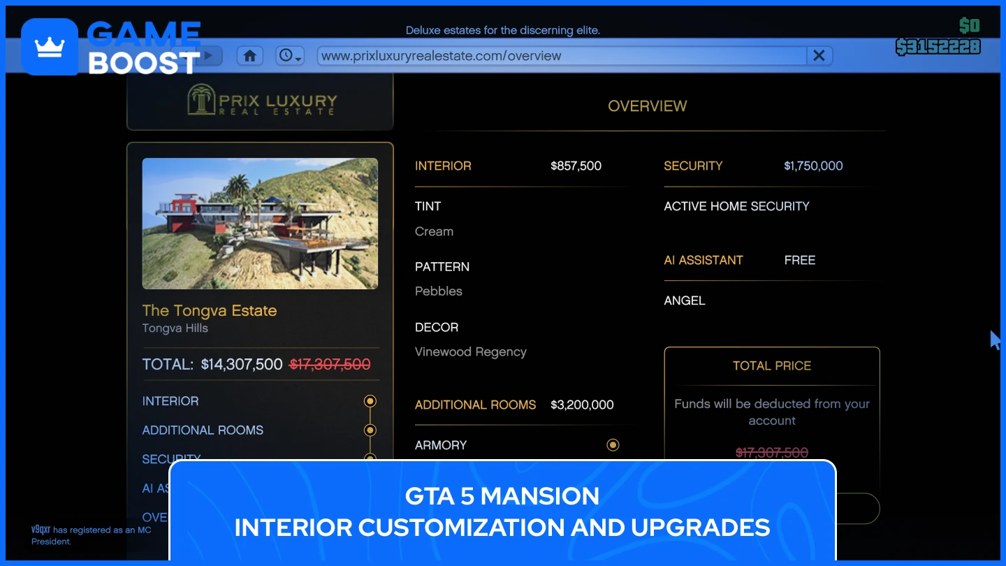 personalización de mansión gta 5