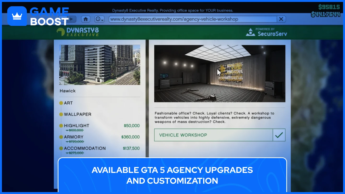 gta 5 agency upgrades