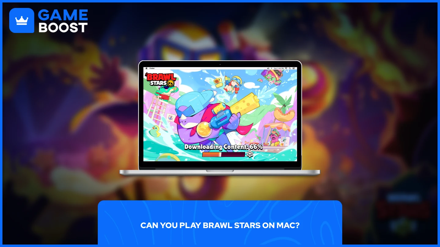 MacBookでBrawl Starsをプレイしている画像