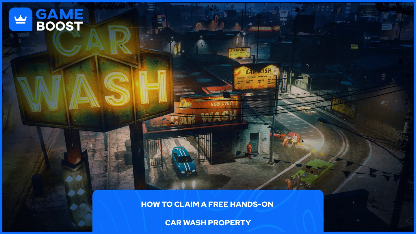a splash art of the car wash in gta online
