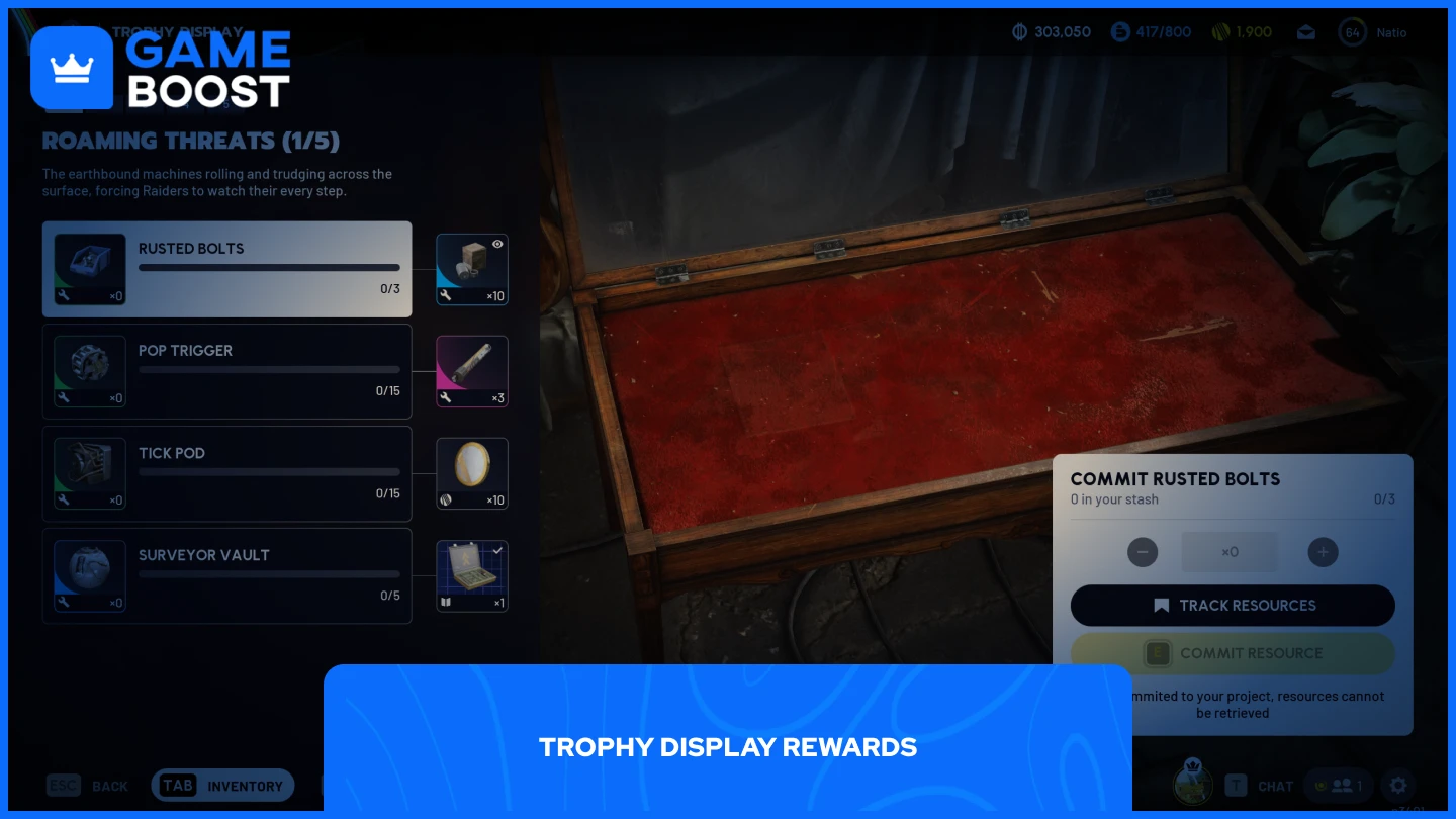 a picture of the first stage of trophy display project