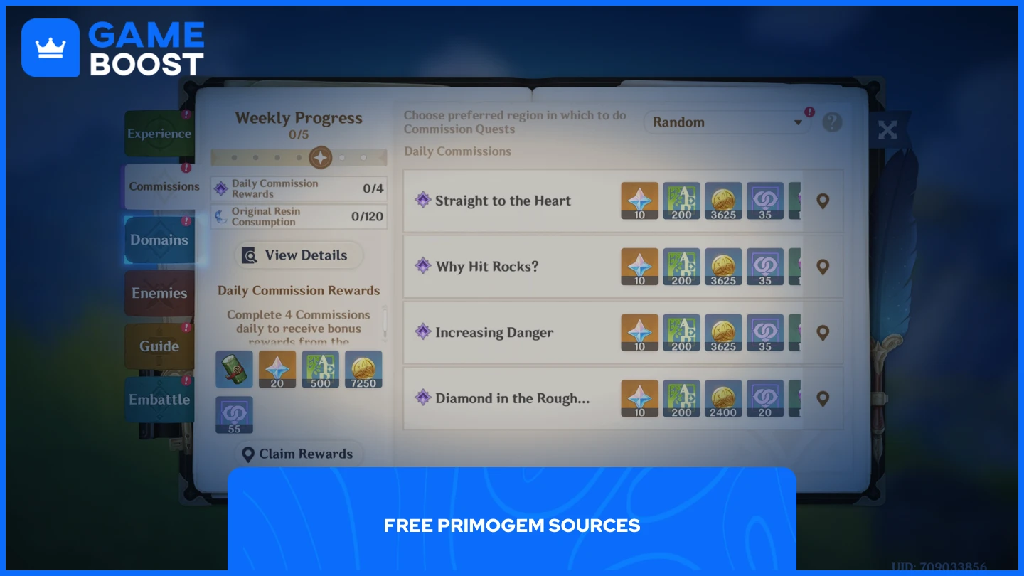 uma imagem das recompensas das comissões diárias