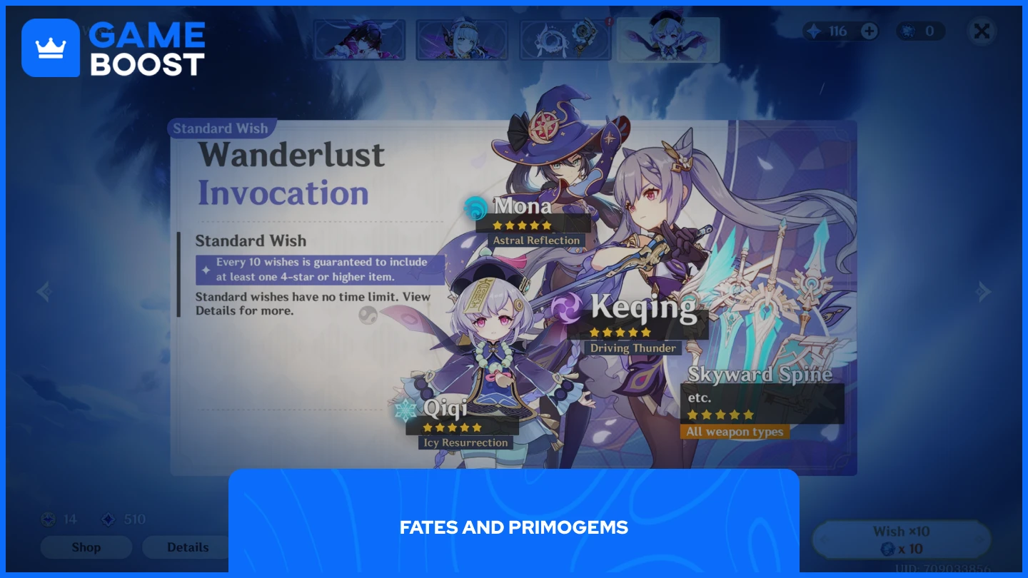 uma imagem de um banner em Genshin Impact