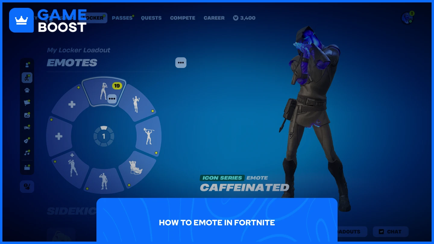 Fortniteのエモートホイールの画像