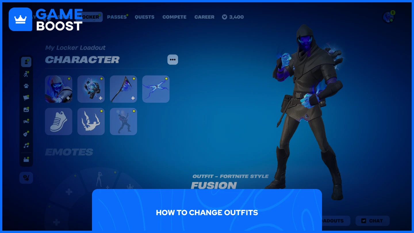 uma imagem do locker no Fortnite