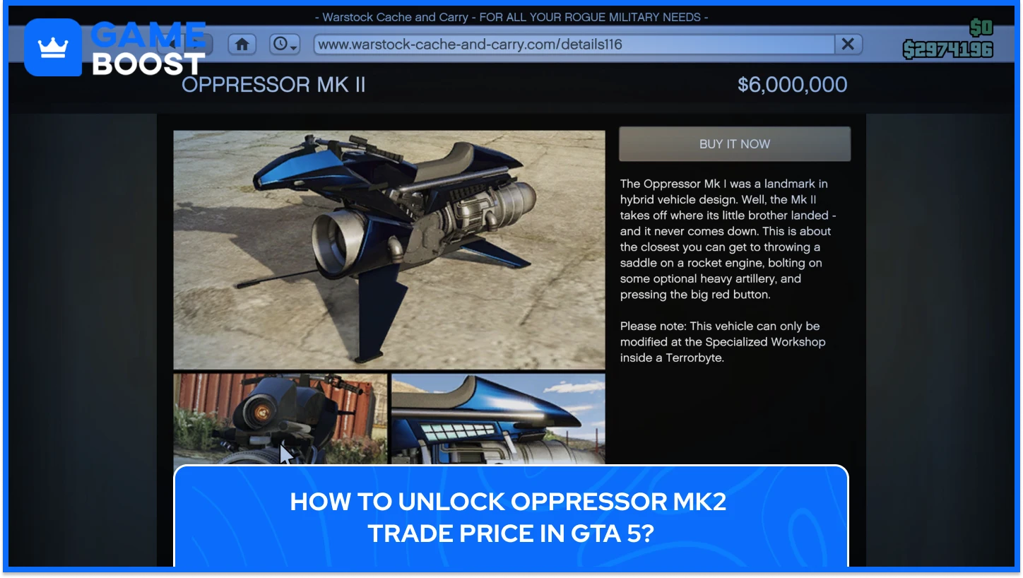 Oppressor Mk2 Trade Price gta 5