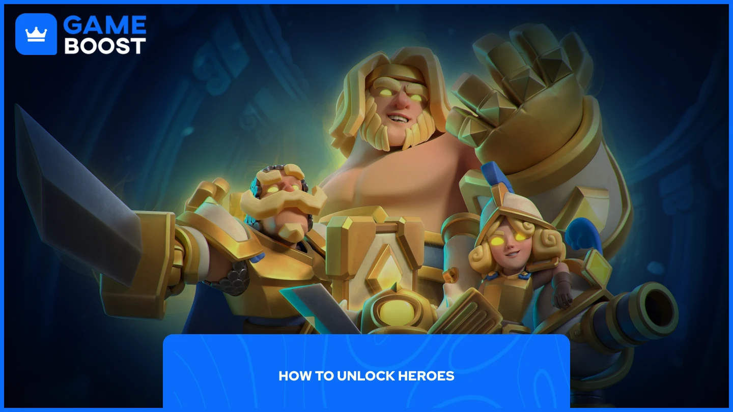 una imagen de varios héroes en Clash Royale