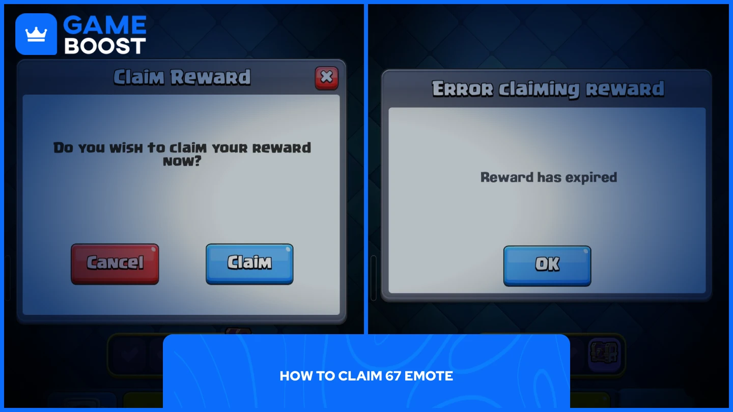 uma imagem de um jogador resgatando o emote 67