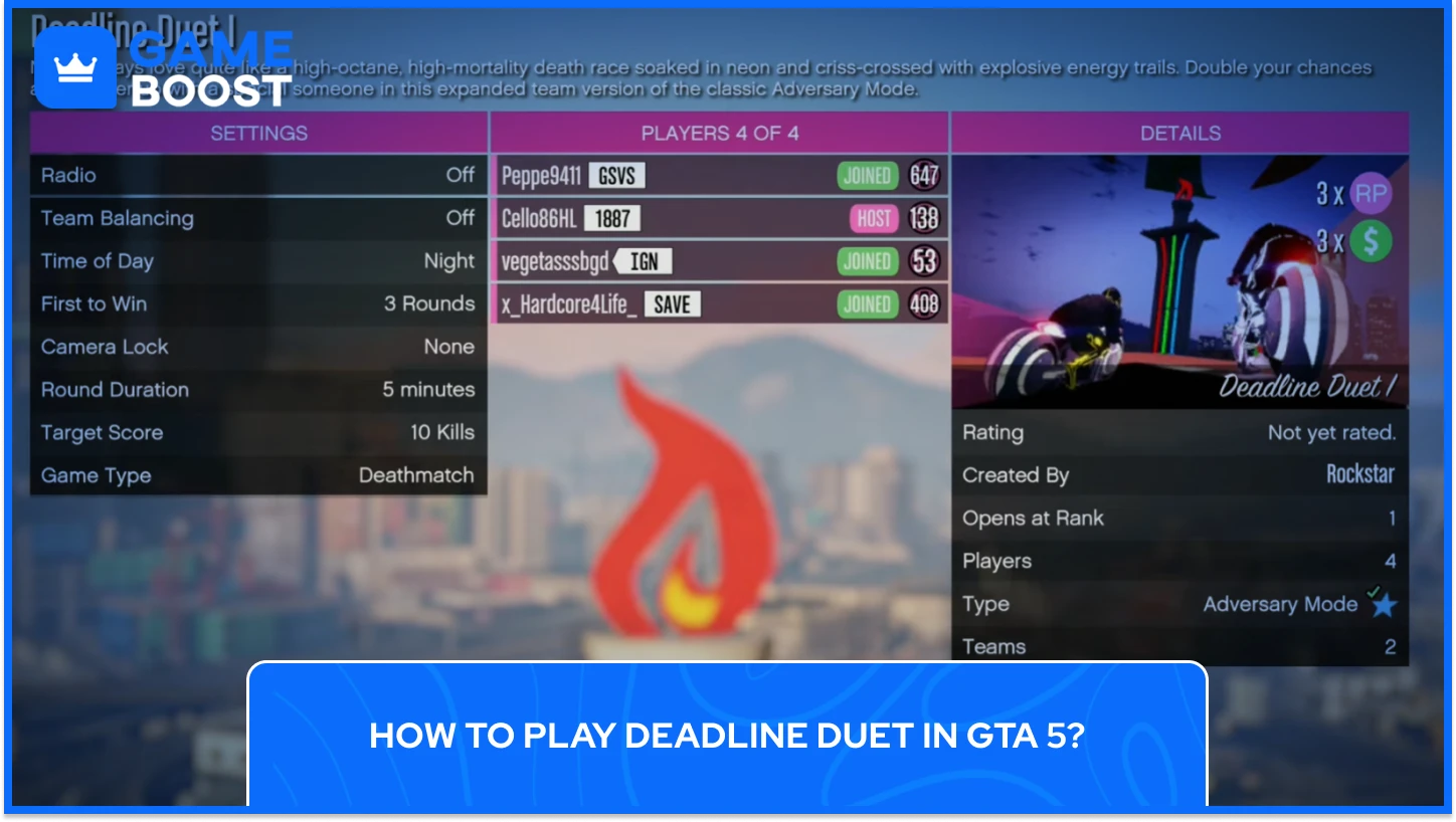 How to Play Deadline Duet in GTA 5?
