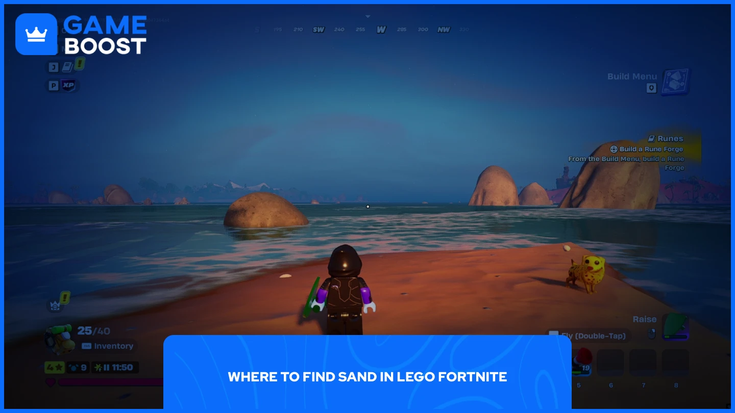 картина на играч на плаж в lego fortnite
