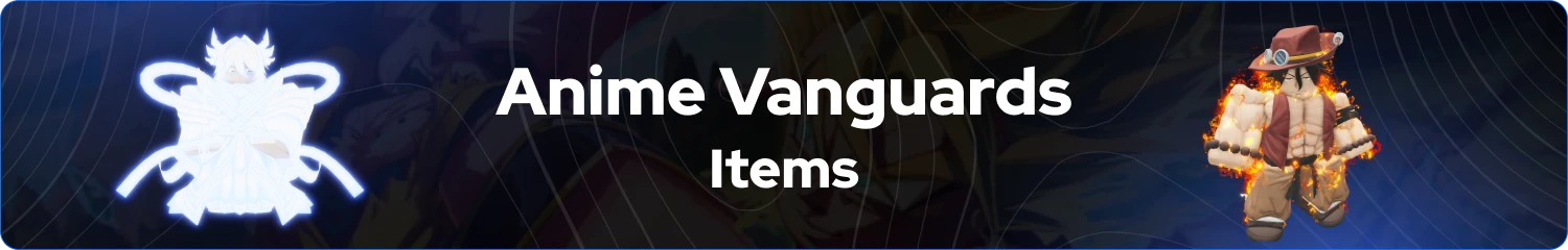 anime vanguards items