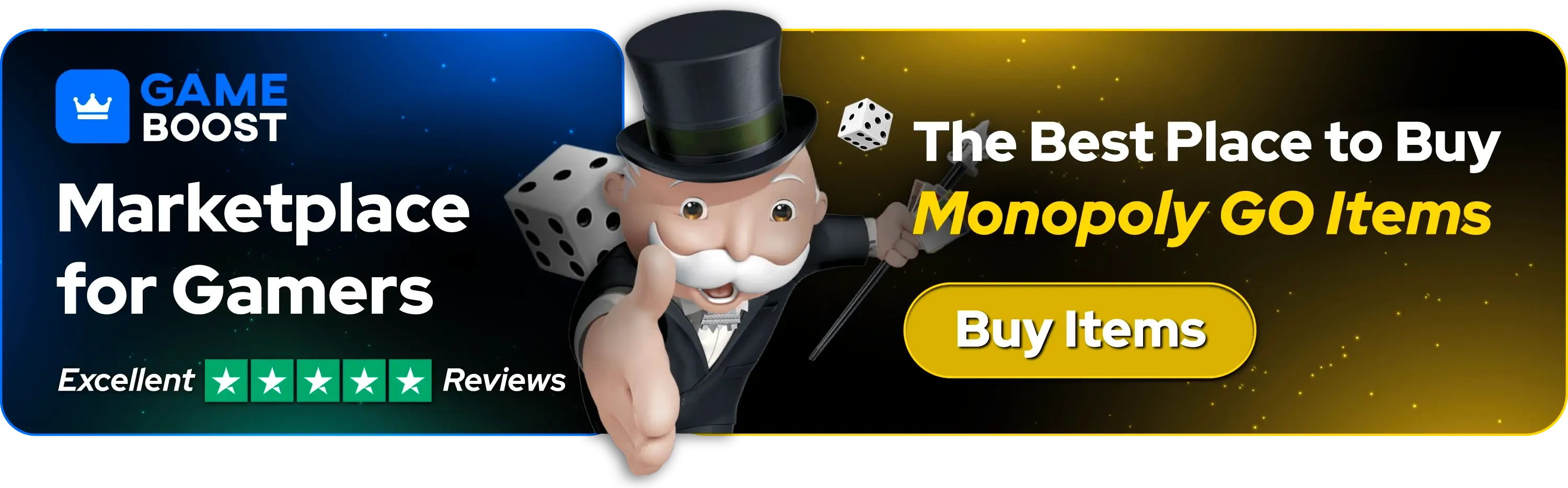 monopoly go items banner