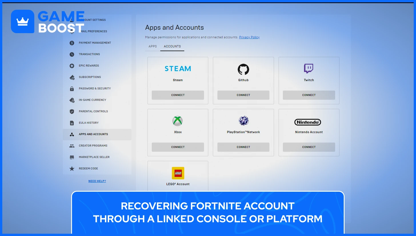linking fortnite account with consoles