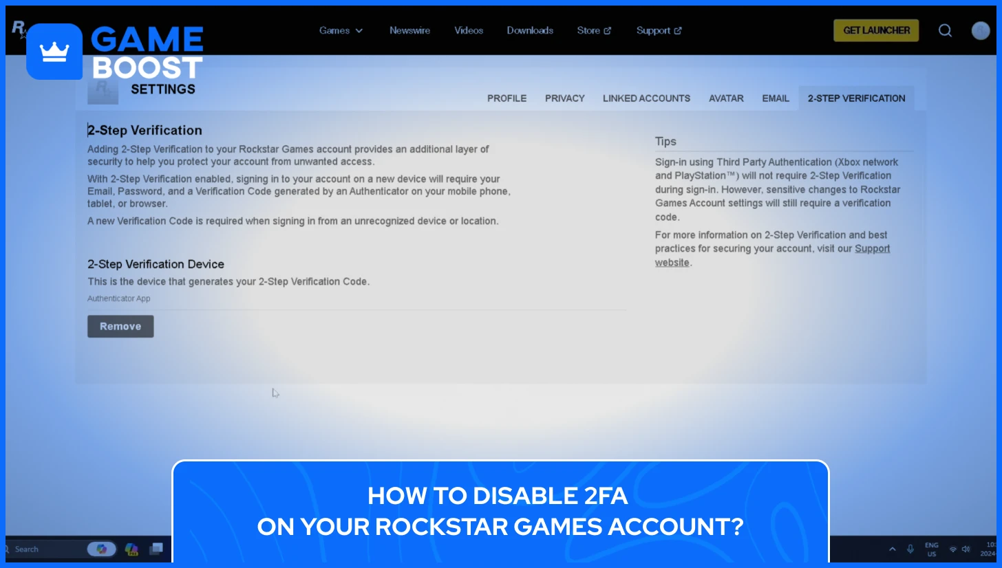 Disable 2FA Rockstar Account