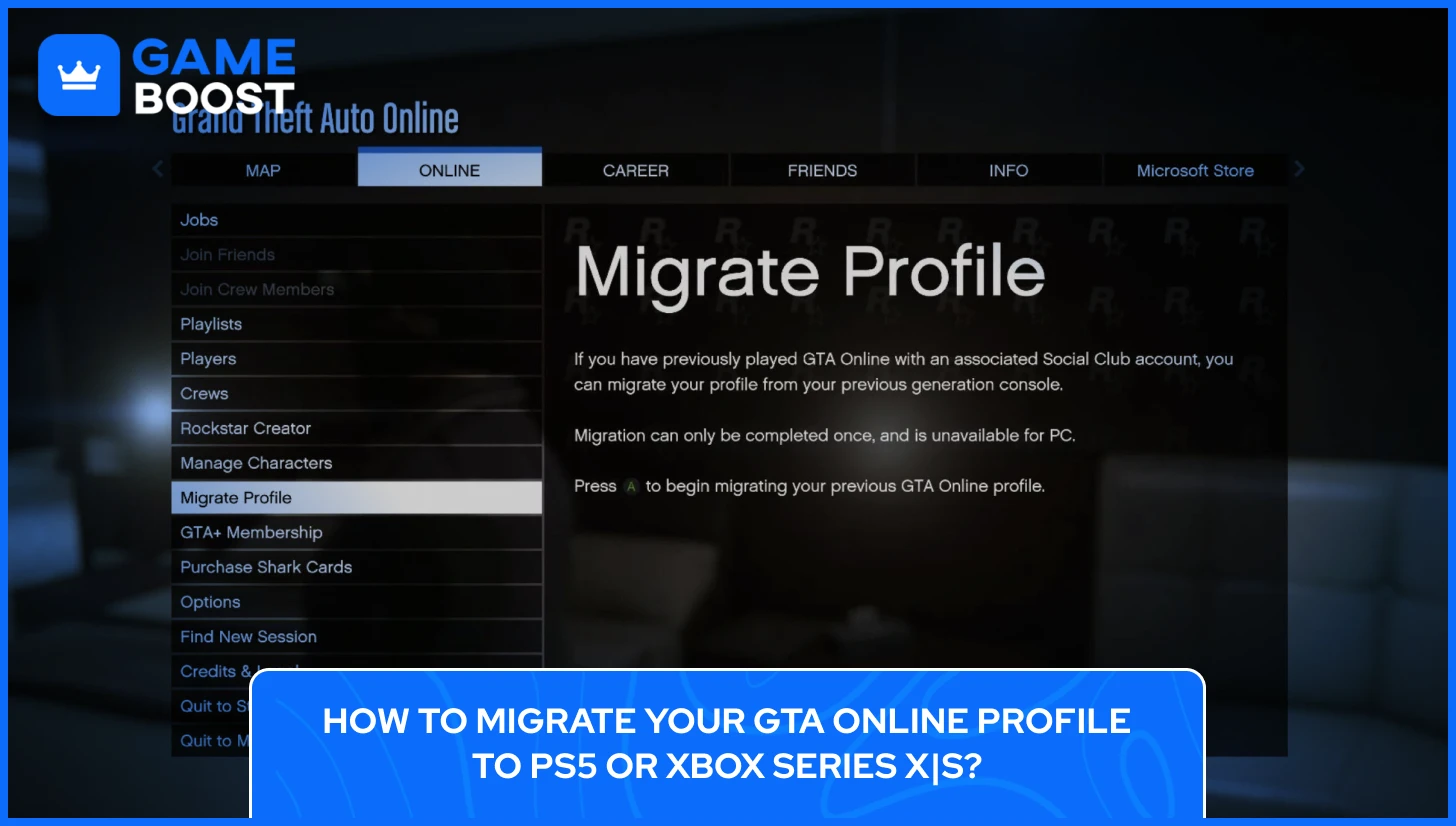 Migrate GTA Online Profile