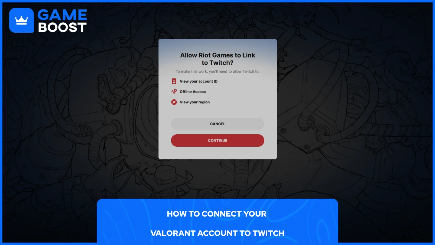 μια εικόνα της σελίδας σύνδεσης λογαριασμών twitch riot games