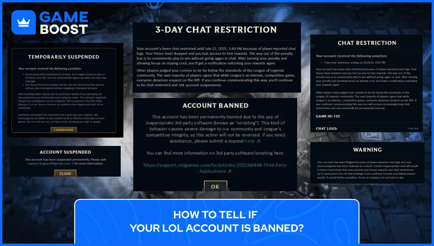 Compte LoL banni