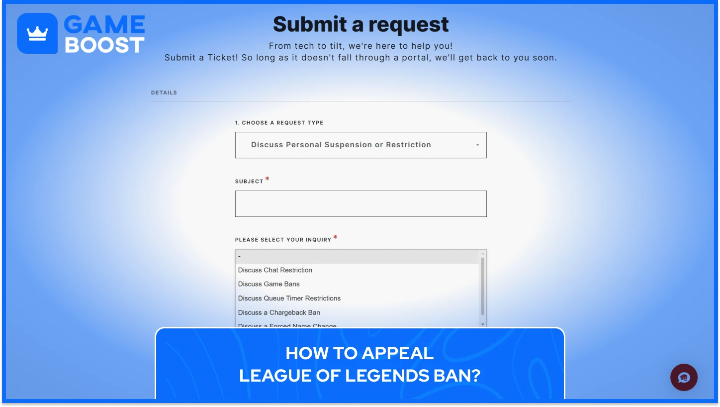 Faire appel d’un ban League of Legends
