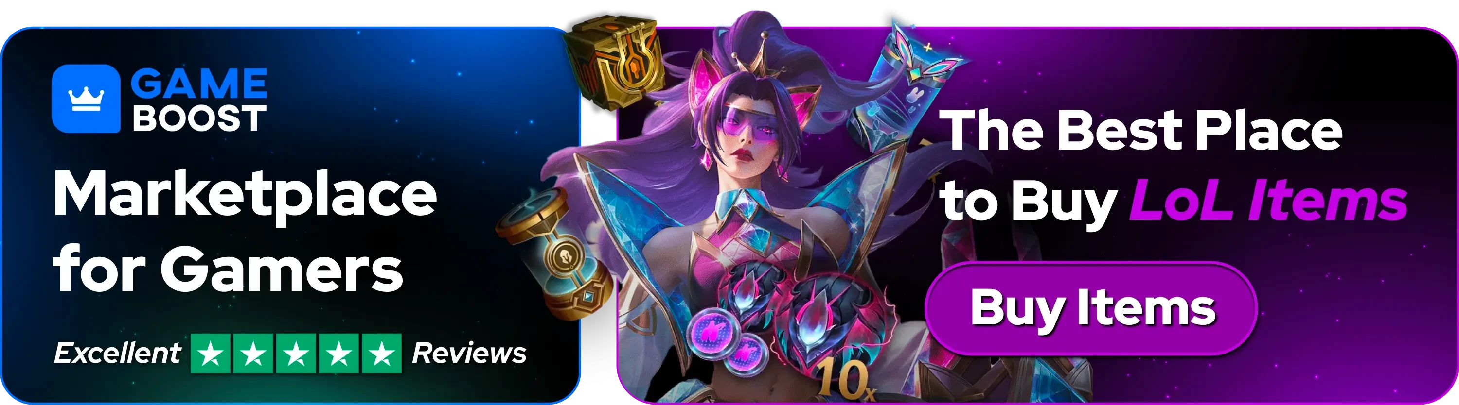 gameboost league of legends items banner