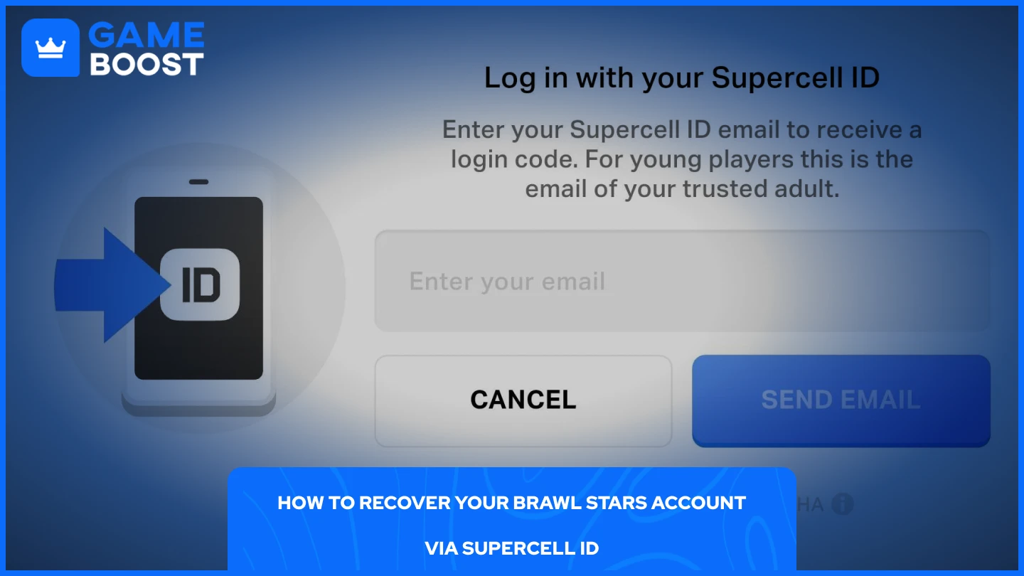 une image du processus de récupération de compte via supercell id