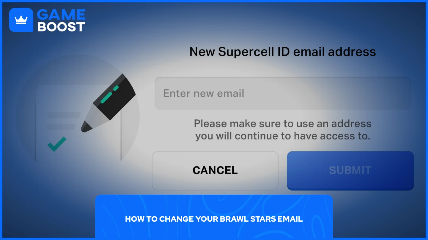 a picture of a player changing their supercell email