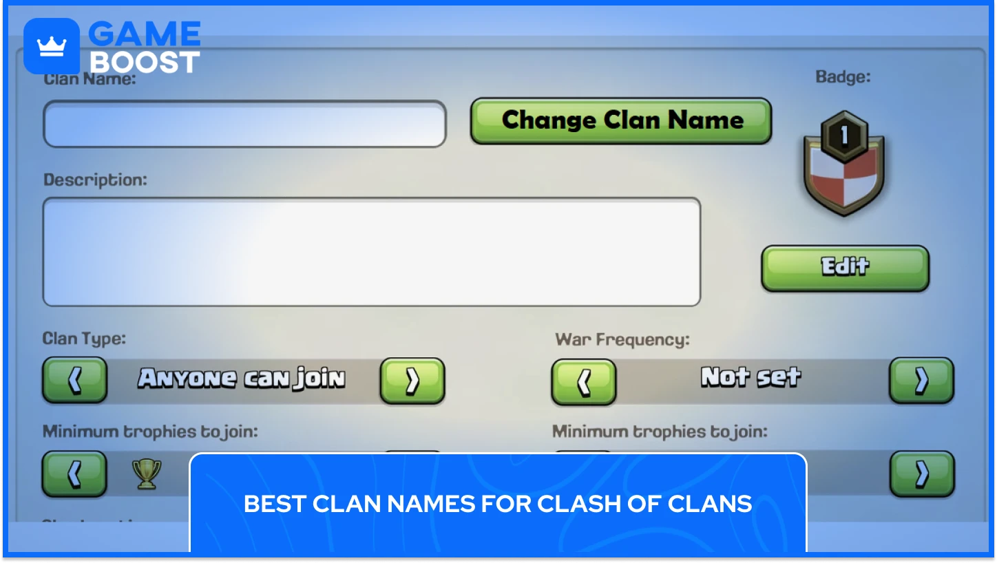 Лучшие названия кланов для Clash of Clans