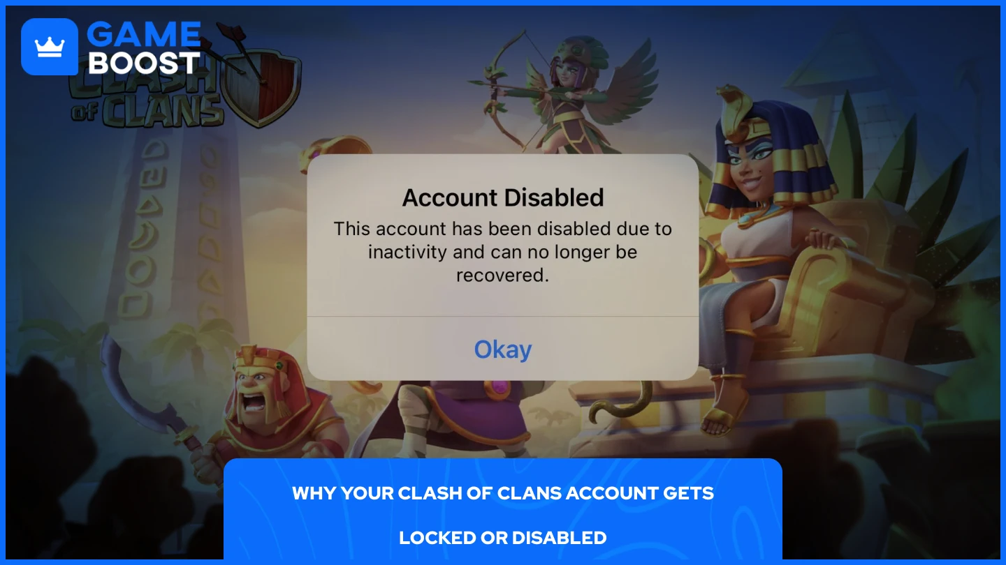 a picture of a disabled account in clash of clans