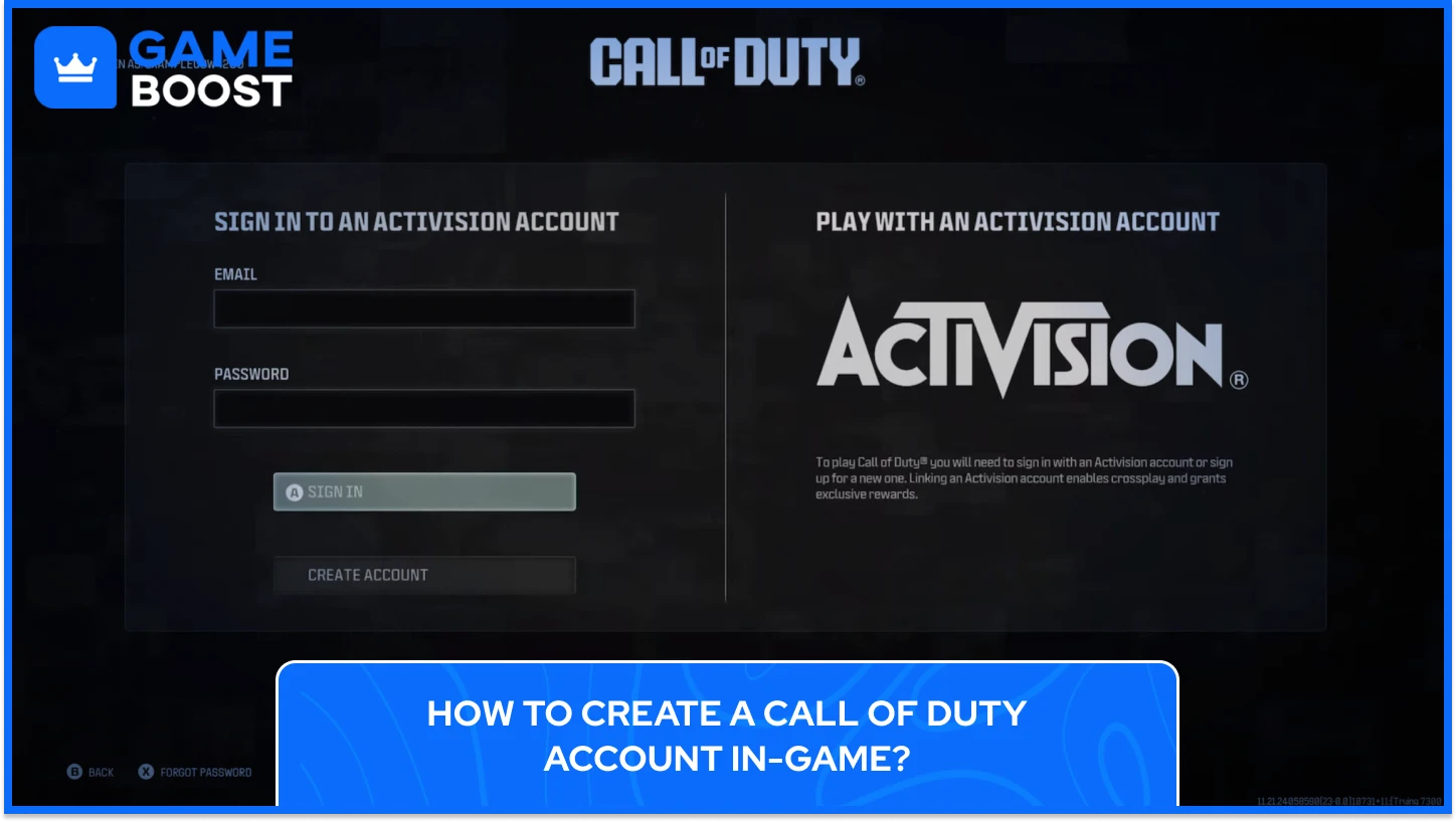 Create a Call of Duty Account 