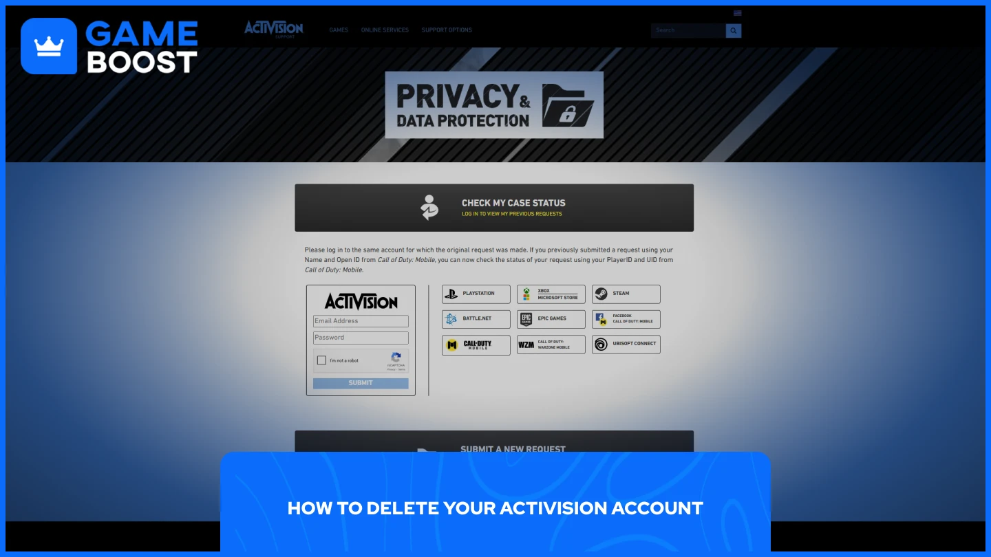 uma imagem da página de exclusão de conta