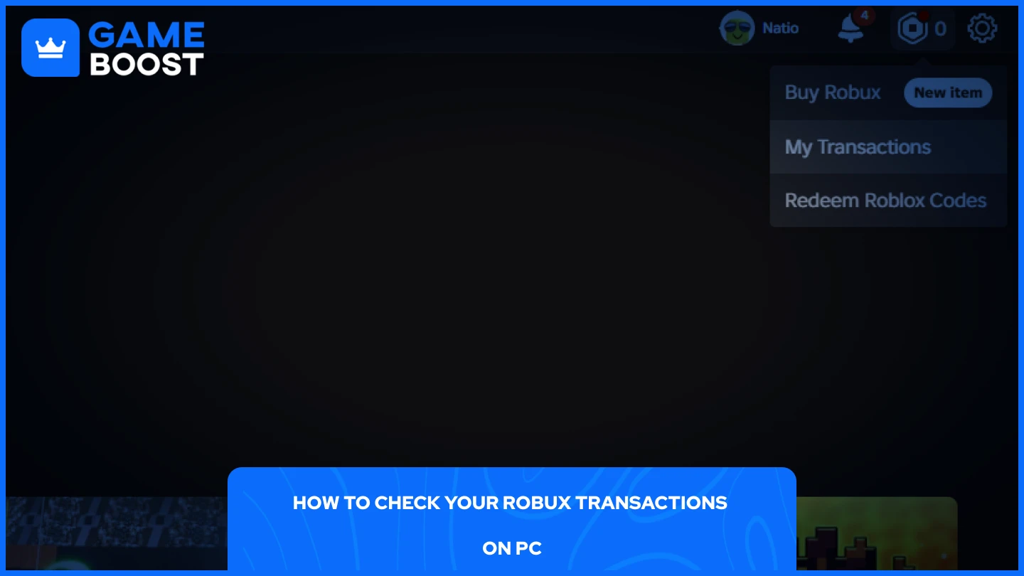 Roblox网站上的我的交易选项图片