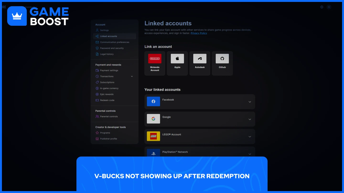 Epic Games已绑定账号标签