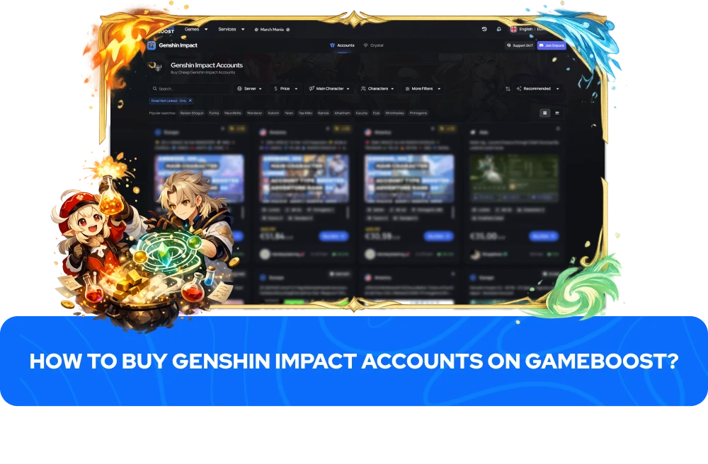Cómo Comprar Cuentas de Genshin Impact en GameBoost