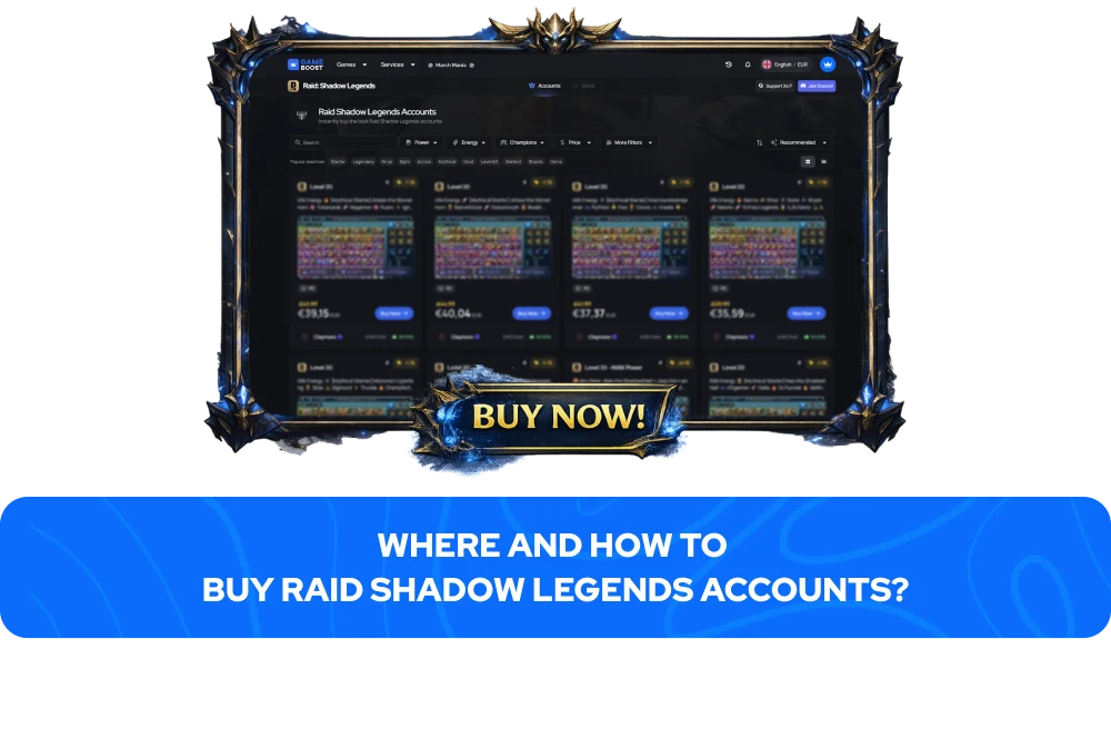 Dónde y cómo comprar cuentas de Raid Shadow Legends