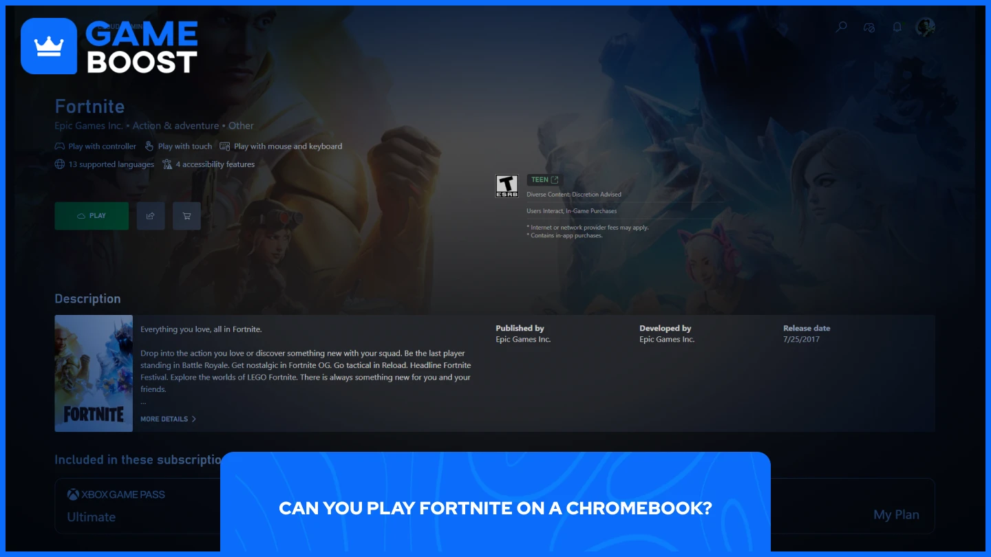 a picture of fortnite on xbox cloud gaming