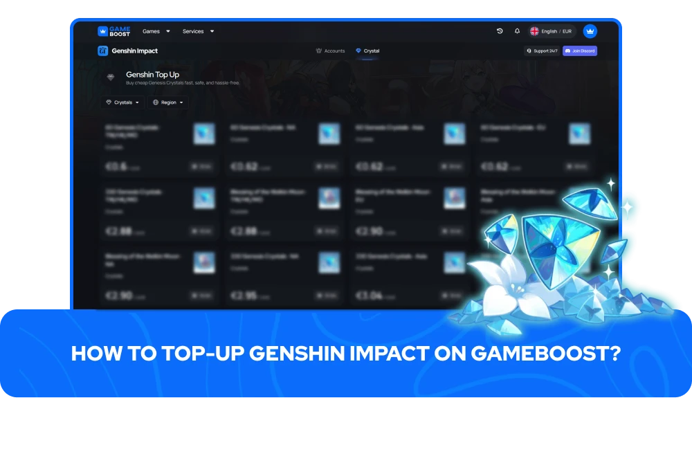 Cómo hacer Top-Up de Genshin Impact en GameBoost