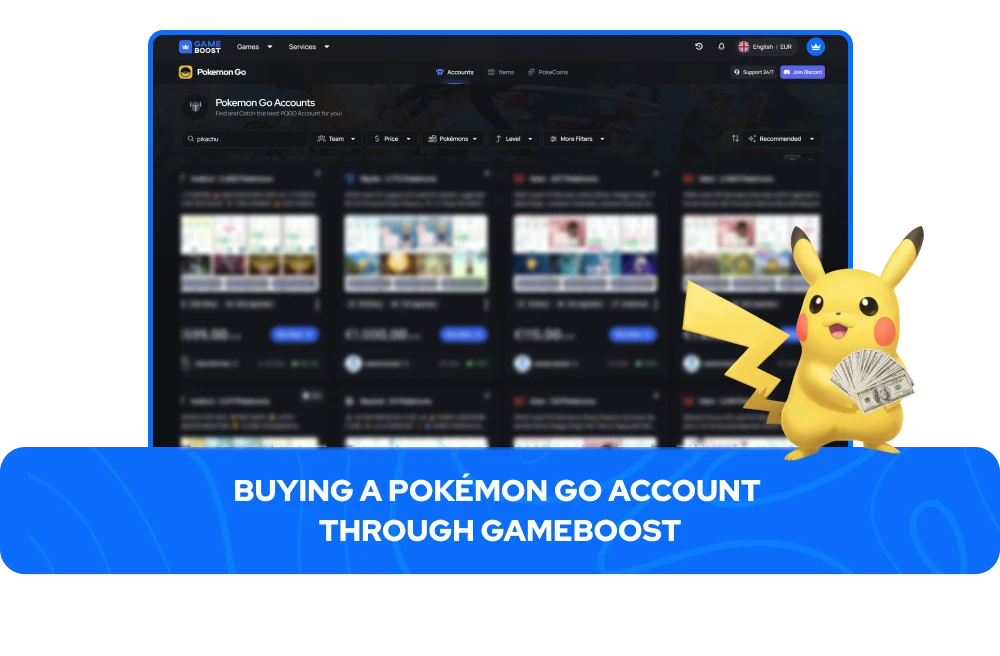 Comprando uma conta Pok&eacute;mon GO pelo GameBoost