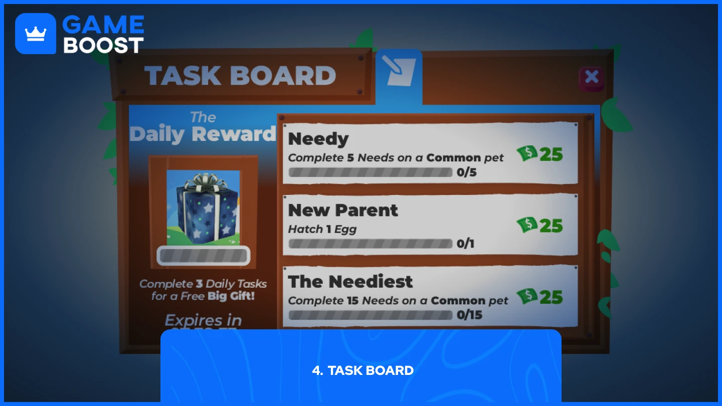 картина с Task Board в adopt me