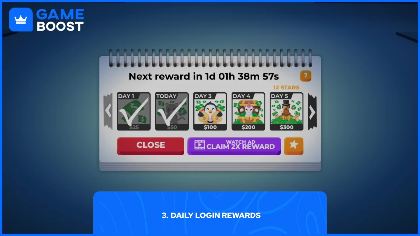 изображение ежедневных наград за вход в Adopt Me