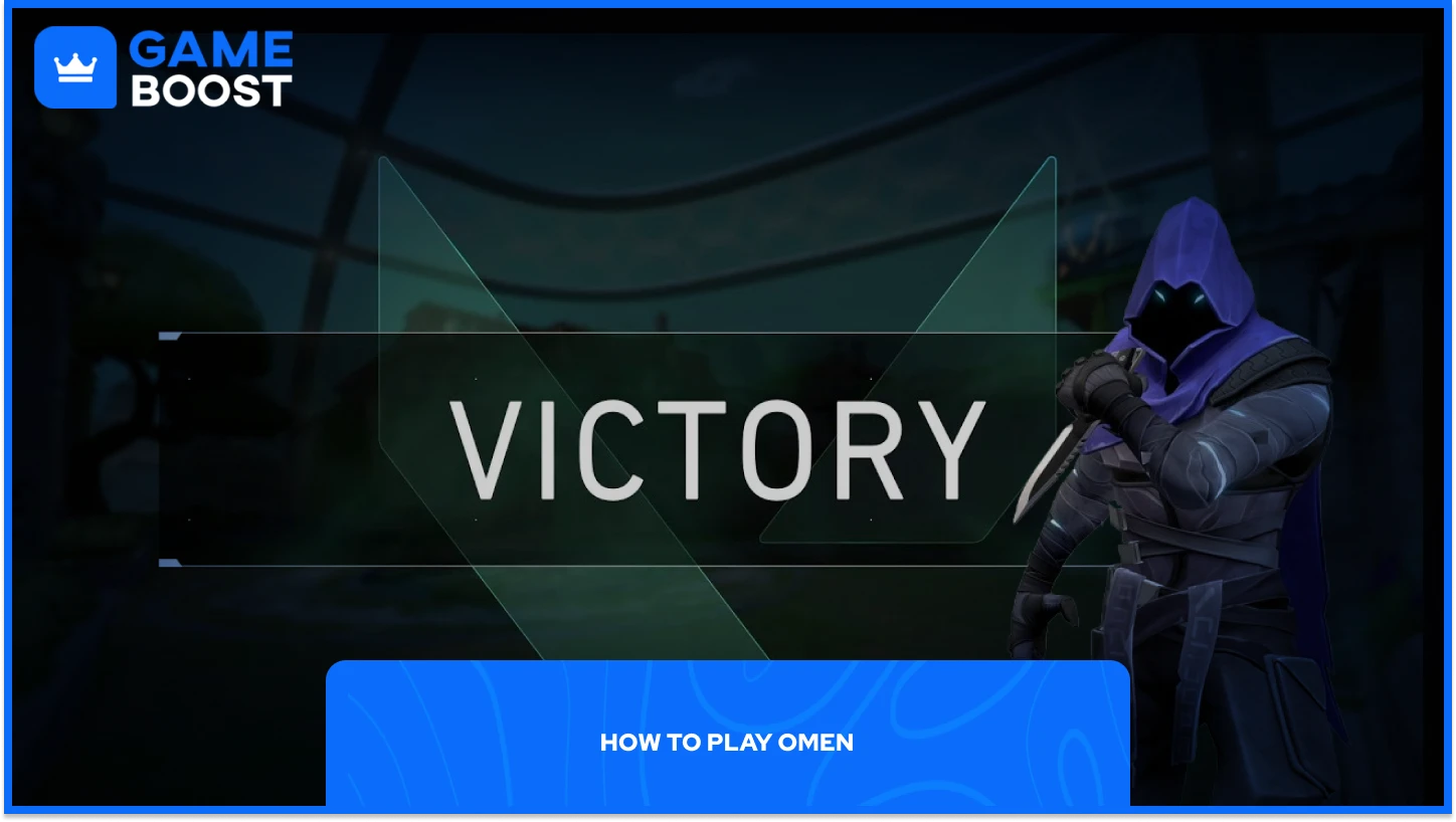 Omen Valorant parado junto a la pantalla de victoria